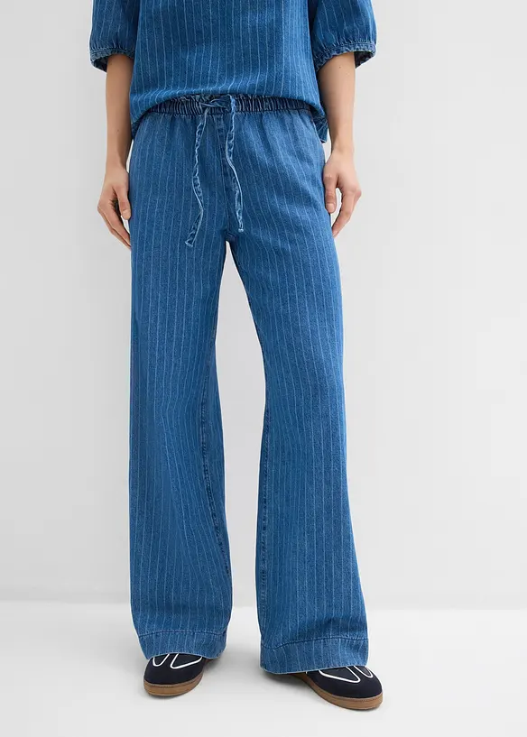 Pull On Wide-Leg-Jeans, bonprix