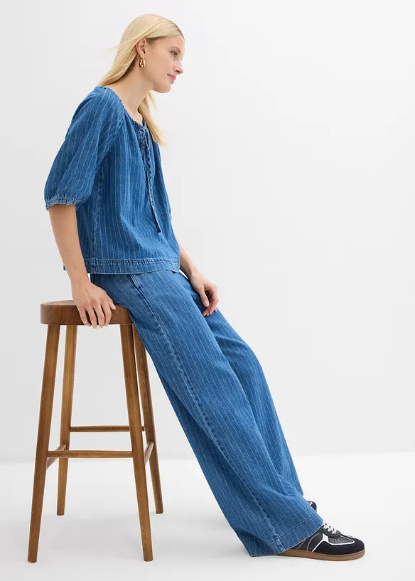 Pull On Wide-Leg-Jeans, bonprix