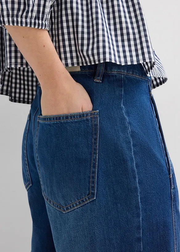 Jean barrel, taille mi-haute, bonprix