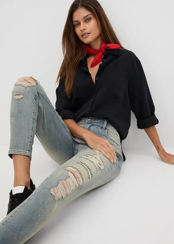 Jean skinny taille haute, extensible, bonprix