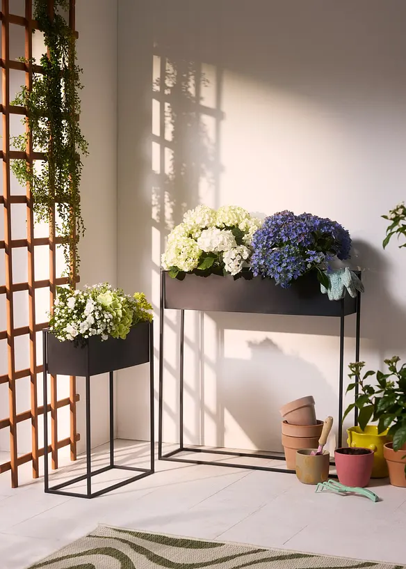 Lot de 2 bacs &agrave; fleurs, bonprix