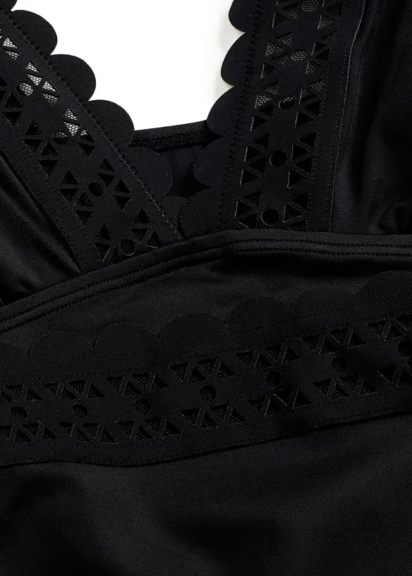 Maillot 1 pi&egrave;ce &agrave; empi&egrave;cements d&eacute;coup&eacute;s au laser, bonprix