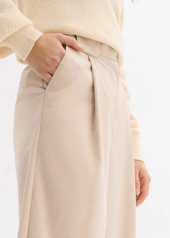 Pantalon barrel taille haute, bonprix