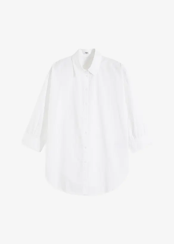 Oversize-Hemd aus Baumwolle mit 3/4 Arm, bonprix