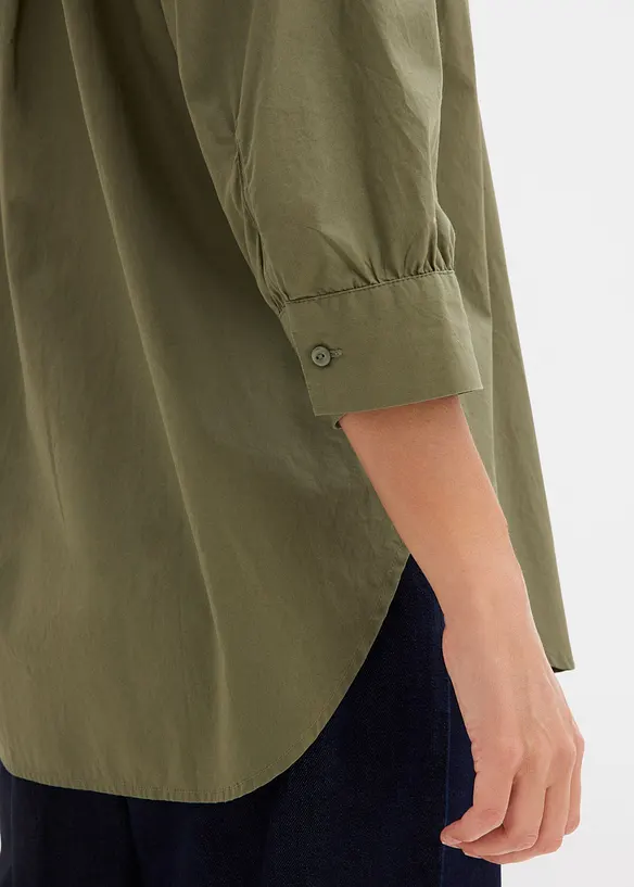 Oversize-Hemd aus Baumwolle mit 3/4 Arm, bonprix