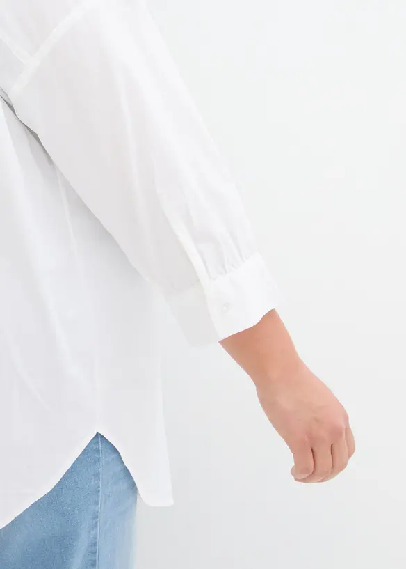 3/4-Arm-Oversize-Hemd aus Baumwolle, bonprix