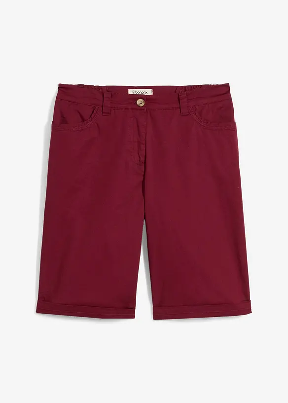 Bermuda paper touch en coton &agrave; taille confortable, bonprix