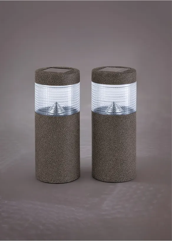 Lot de 2 lampes d&eacute;co solaires pour le chemin, bonprix