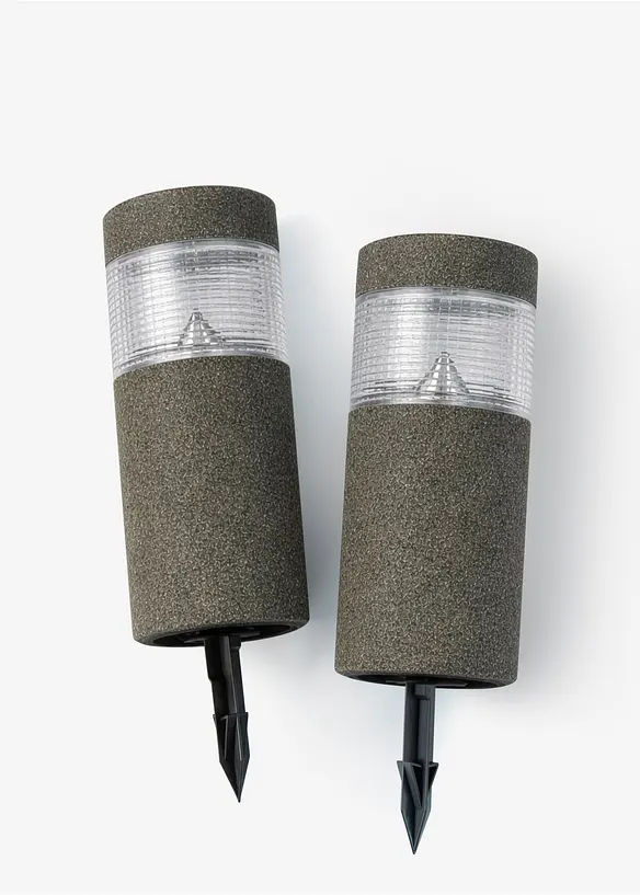 Lot de 2 lampes d&eacute;co solaires pour le chemin, bonprix