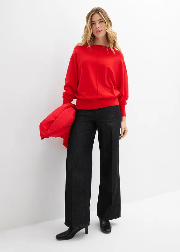 Pullover mit Fledermaus&auml;rmeln, bonprix