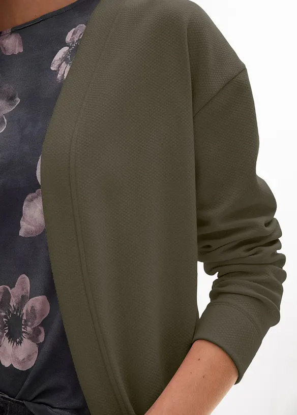 Gilet long en sweat doux, bonprix