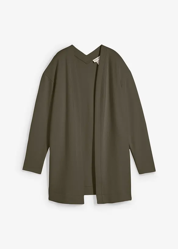 Gilet long en sweat doux, bonprix