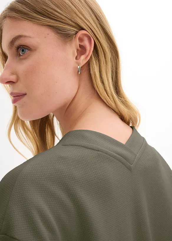 Gilet long en sweat doux, bonprix