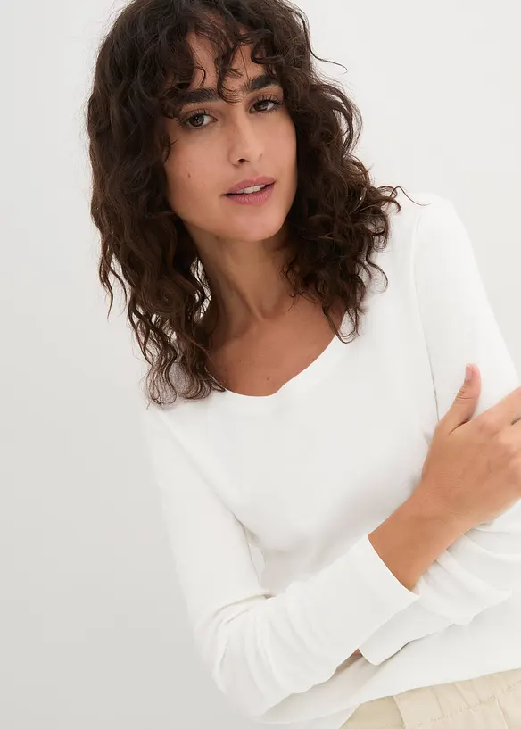 T-shirt manches longues 100% coton, bonprix