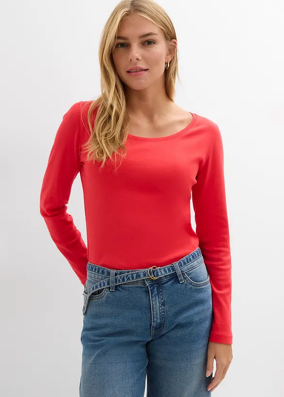 T-shirt manches longues 100% coton, bonprix