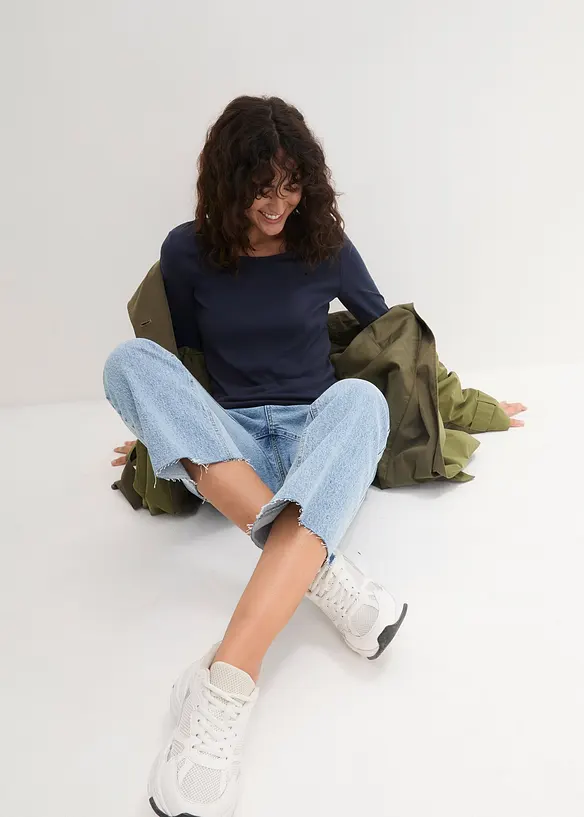 T-shirt manches longues 100% coton, bonprix