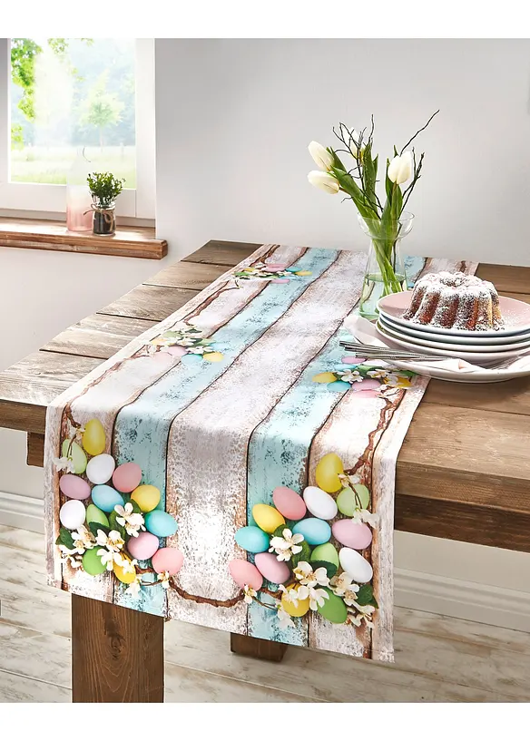 Chemin de table avec motif de P&acirc;ques, bonprix