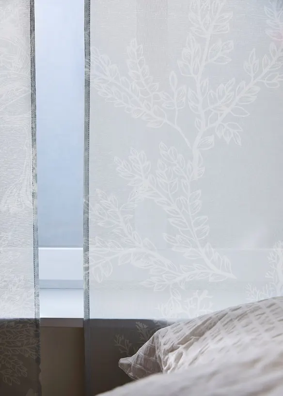 Voilage coulissant &agrave; imprim&eacute; floral (1 pce), bonprix