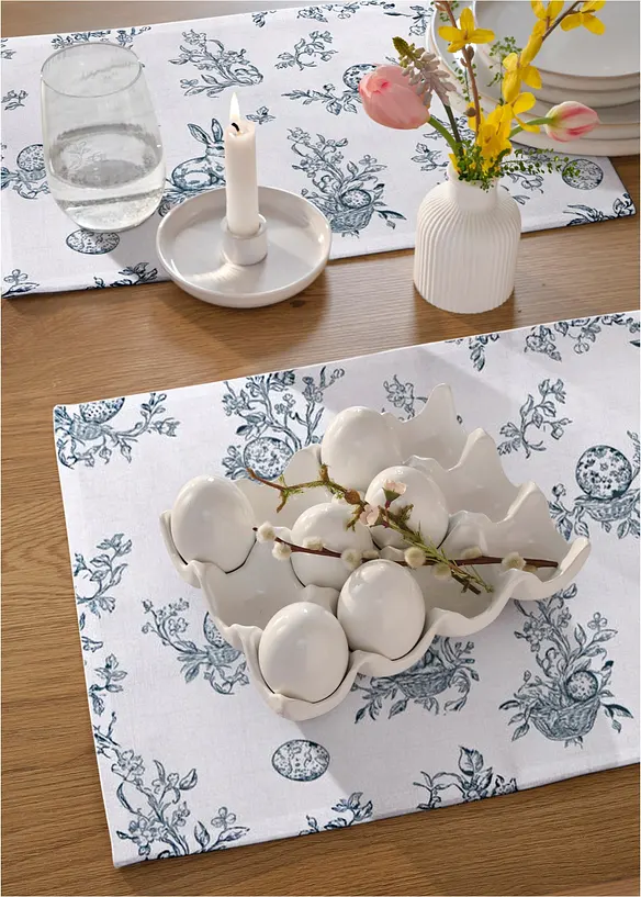 Lot de 4 sets de table pour P&acirc;ques, bonprix