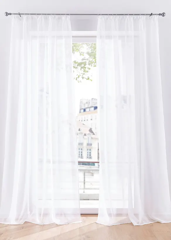 Voilage finement textur&eacute; (1 pce), aussi en XXL, bonprix