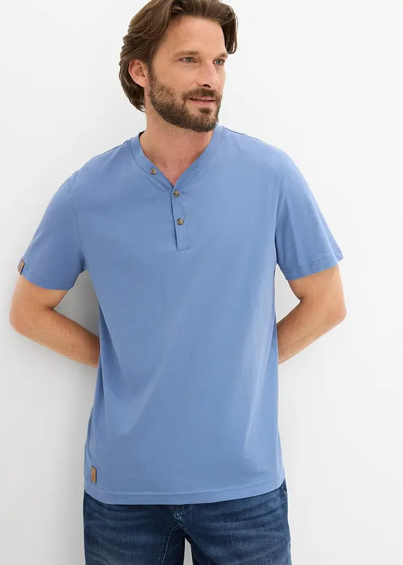 Henleyshirt aus reiner Bio-Baumwolle (2er Pack), bonprix