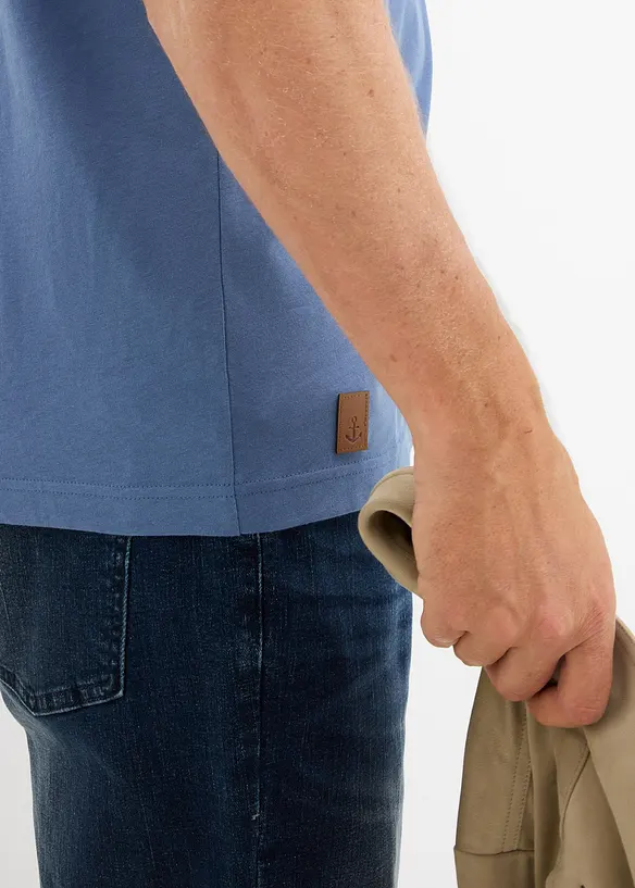 Henleyshirt aus reiner Bio-Baumwolle (2er Pack), bonprix