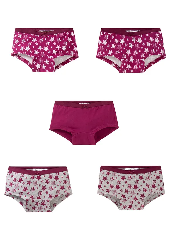 Lot de 5 culottes avec coton doux, bonprix