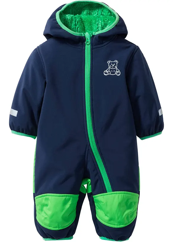 Softshell Overall mit Teddyfleece und Kapuze, bonprix