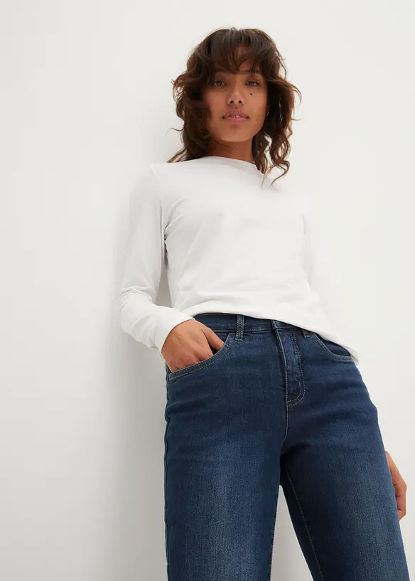 Jean droit taille normale, extensible, bonprix