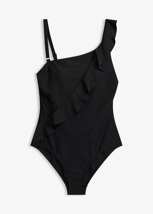 One-Shoulder-Badeanzug mit Volant, bonprix