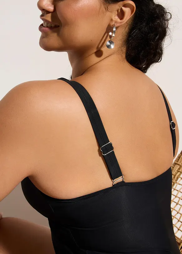 Light Shape-Badeanzug mit transparentem Mesh, bonprix