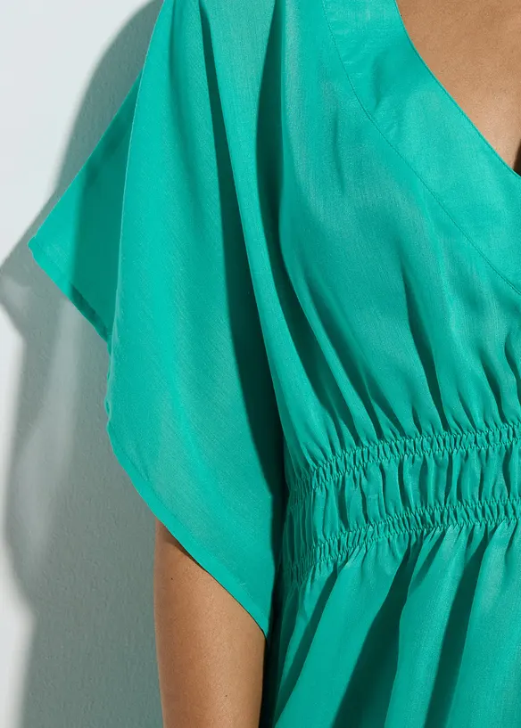 Transparente Strandtunika mit V-Ausschnitt, bonprix