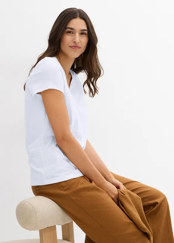 Lot de 2 T-shirts 100% coton, bonprix