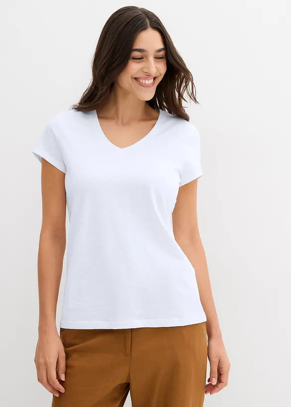 Lot de 2 T-shirts 100% coton, bonprix