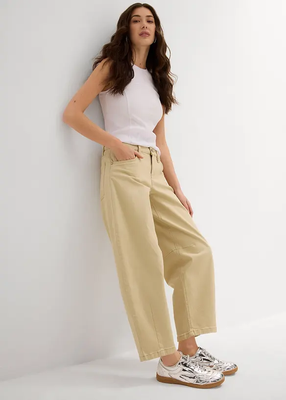 Pantalon en twill de coton extensible, bonprix