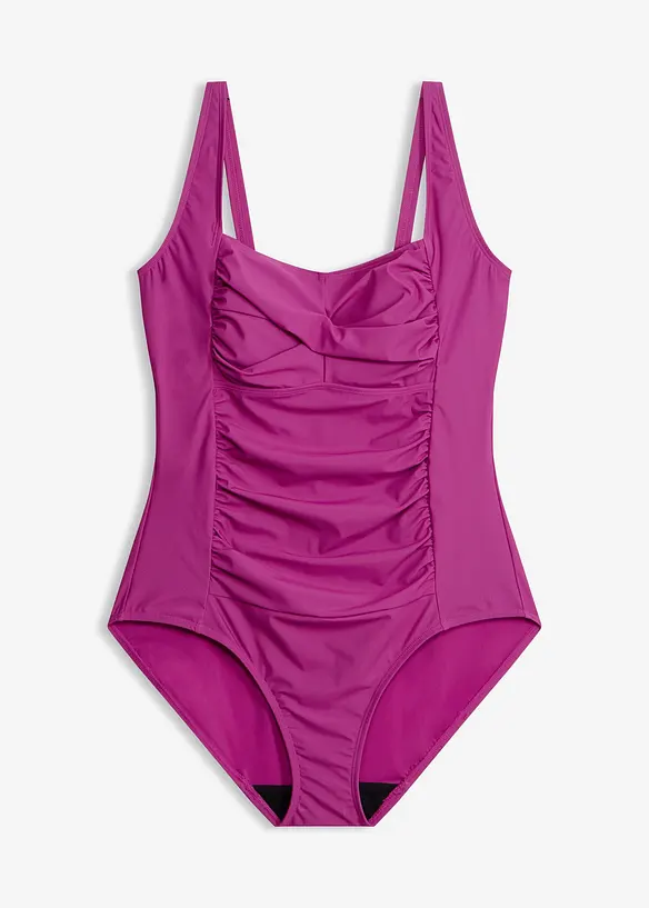 Maillot 1 pi&egrave;ce sculptant style crois&eacute;, maintien mod&eacute;r&eacute;, bonprix