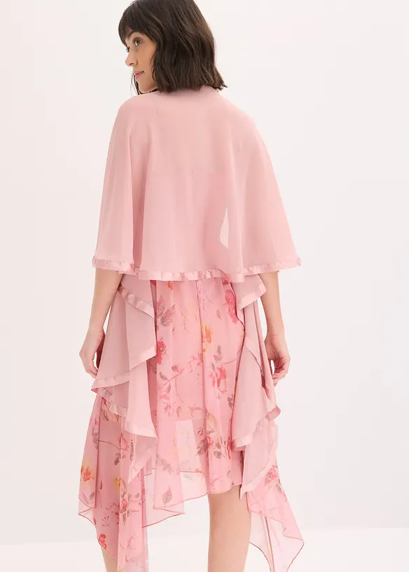 Poncho-&eacute;charpe avec d&eacute;tail en satin, bonprix