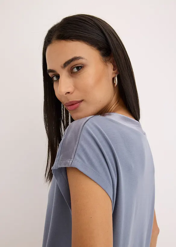 Shirt mit Satinpasse, bonprix