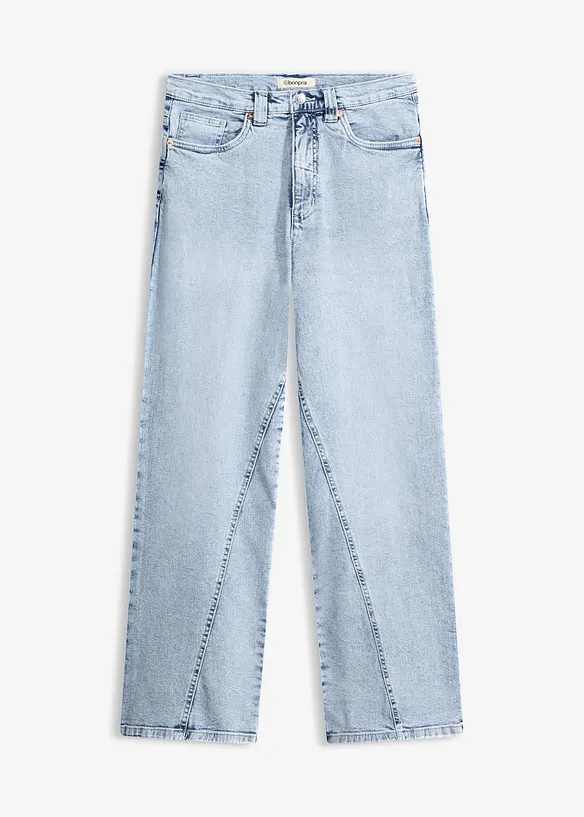 Wide-Leg-Jeans High Waist, Low Stretch, bonprix