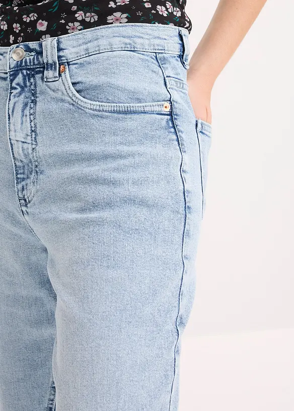 Wide-Leg-Jeans High Waist, Low Stretch, bonprix