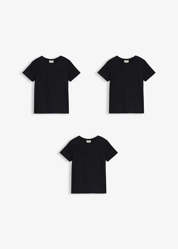 T-Shirt aus reiner Bio-Baumwolle (3er Pack), bonprix