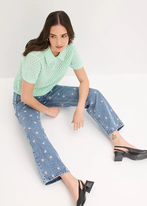 Jean droit, taille haute, bonprix