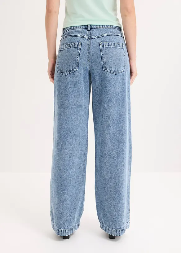 Wide-Leg-Jeans Mid Waist, bonprix