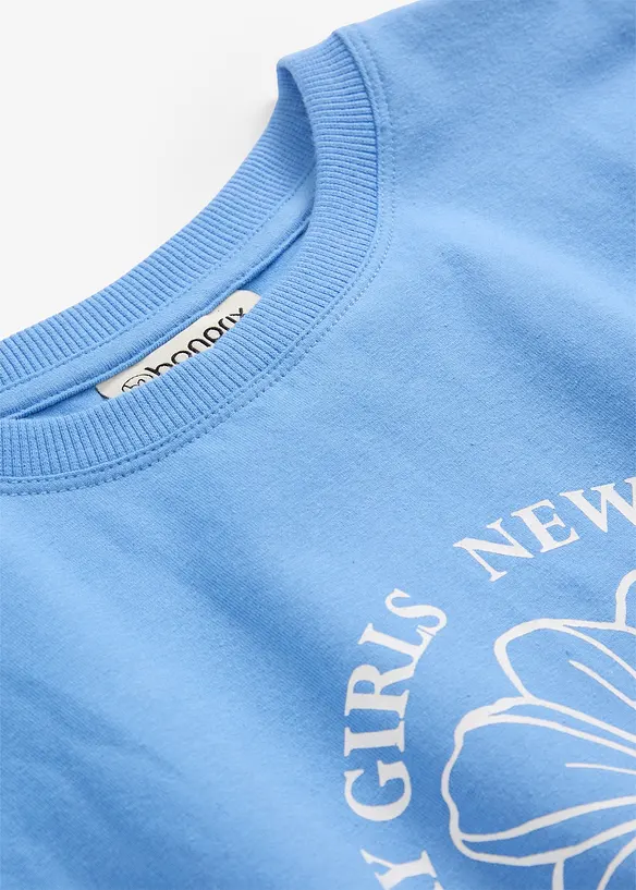 T-Shirt und Jerseyhose (2-tlg.Set) aus elastischem Baumwoll-Mix, bonprix