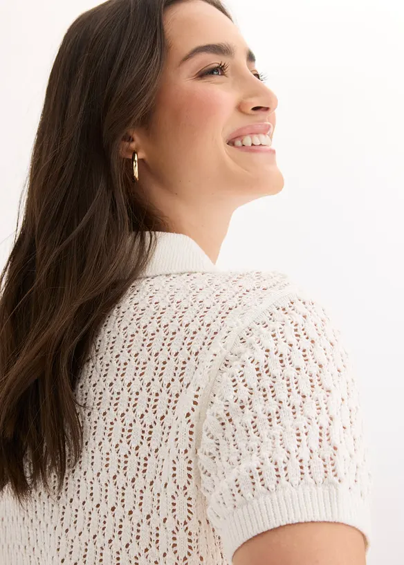 Ajour-Pullover aus reiner Baumwolle, bonprix