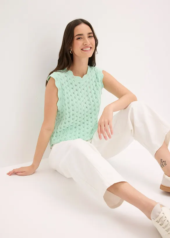 Stricktop aus reiner Baumwolle, bonprix