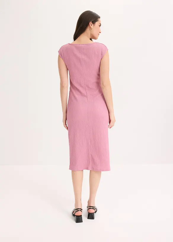 Shirtkleid aus strukturiertem Cr&ecirc;pe, bonprix