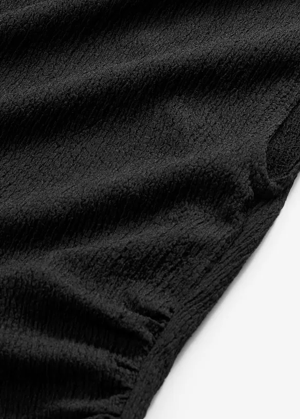 Shirtkleid aus strukturiertem Cr&ecirc;pe, bonprix