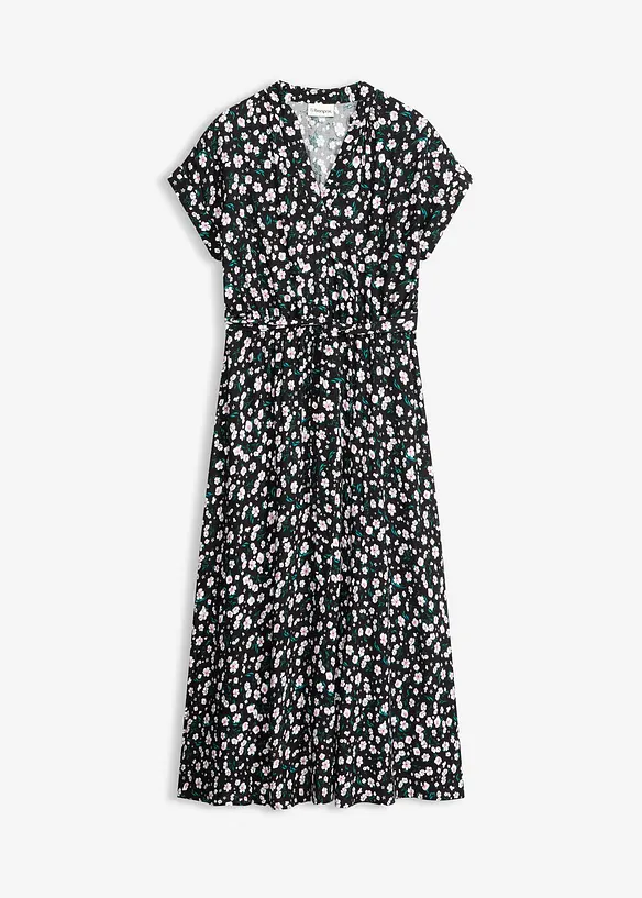 Hemdblusenkleid aus flie&szlig;ender Viskose, bonprix