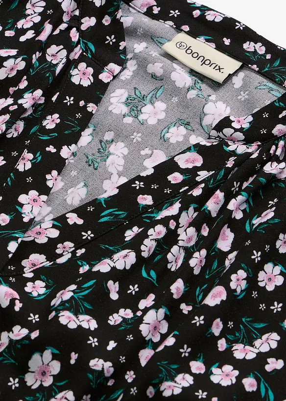 Hemdblusenkleid aus flie&szlig;ender Viskose, bonprix